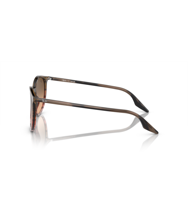 RAY-BAN RB2204 SUNGLASSES STRIPED BROWN GRADIENT w/ BIANCO UV400 ROSA