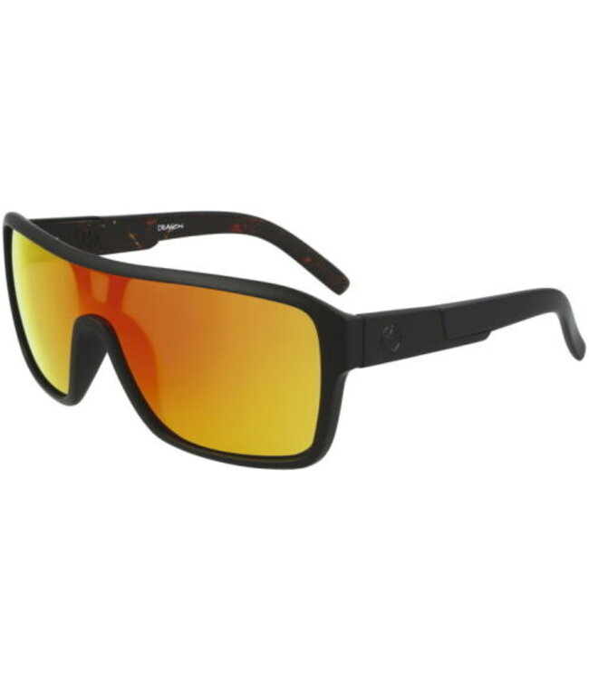 DRAGON REMIX SUNGLASSES MATTE BLACK w/ LUMALENS RED ION