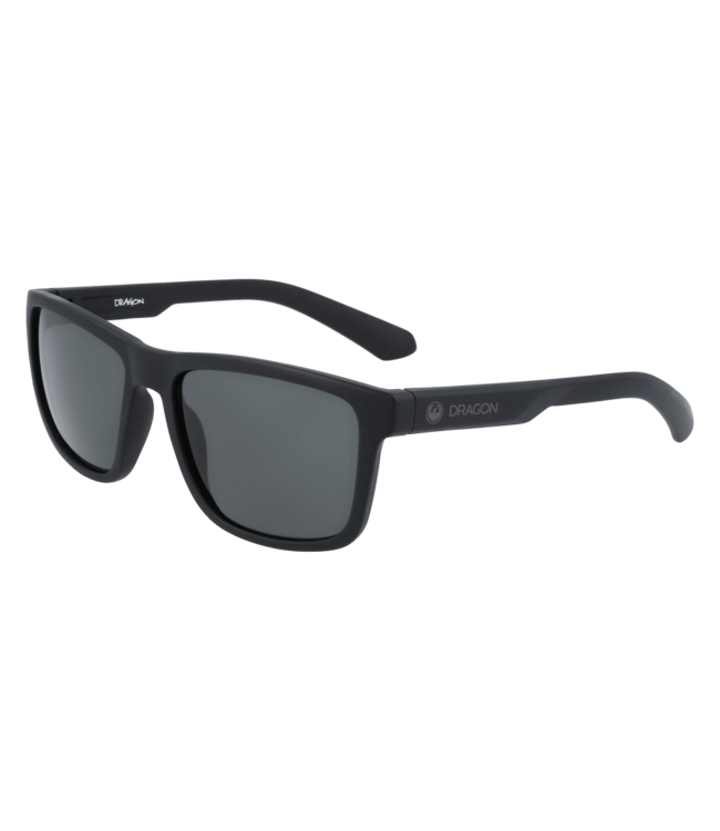 DRAGON REED MATTE BLACK SUNGLASSES w/ LUMALENS SMOKE