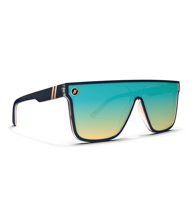 BLENDERS SCI-FI NIGHT CITY BLACK SUNGLASSES w/ BLUE RAINBOW POLAR