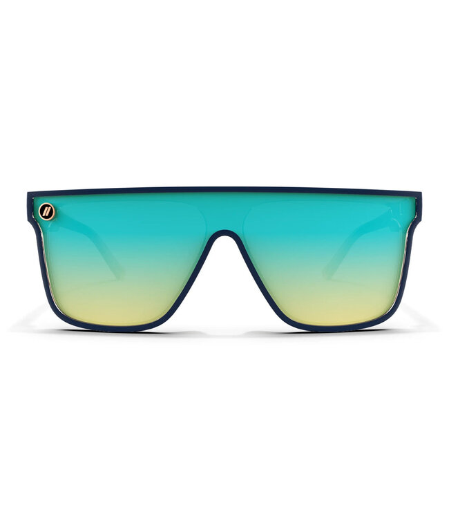 BLENDERS SCI-FI NIGHT CITY BLACK SUNGLASSES w/ BLUE RAINBOW POLAR