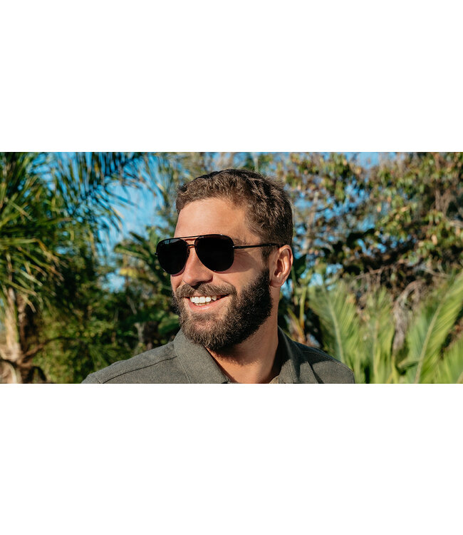 BLENDERS SHADOW ASSERTIVE STYLE MATTE BLACK SUNGLASSES w/ GREY POLAR