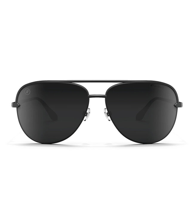 BLENDERS SHADOW ASSERTIVE STYLE MATTE BLACK SUNGLASSES w/ GREY POLAR