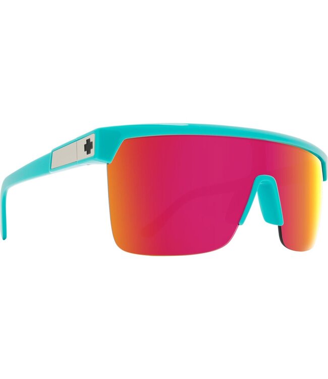 SPY FLYNN 5050 TEAL SUNGLASSES w/ HD PLUS GREY GREEN PINK SPECTRA MIRROR