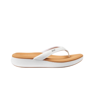 REEF REEF WOMENS CUSHION CLOUD SANDALS WHITE/TAN