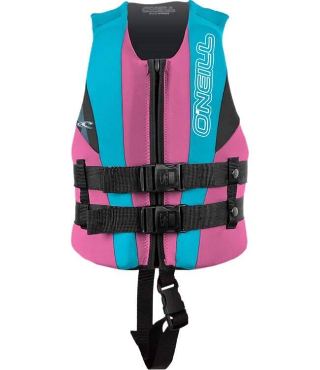 ONEILL KIDS REACTOR LIFE VEST PETAL/TURQUOISE/BLACK ONE SIZE