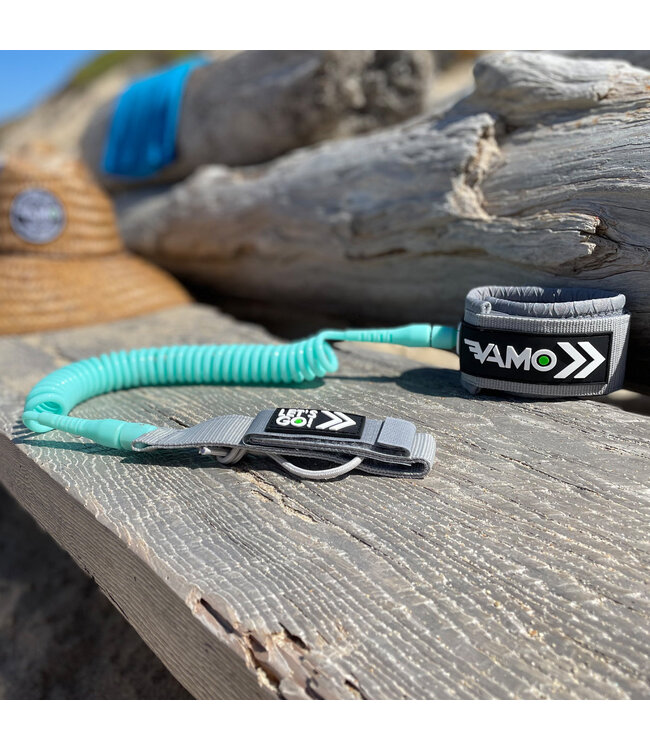 VAMO 9' FULL COILED LEASH SEAFOAM