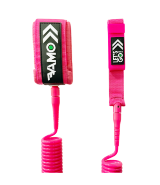 VAMO 9' FULL COILED LEASH PINK