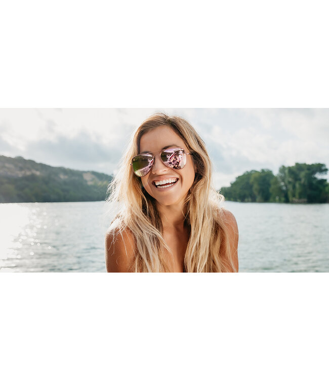 BLENDERS A SERIES CLASSIC MO MATTE PINK SUNGLASSES w/ AMBER POLAR