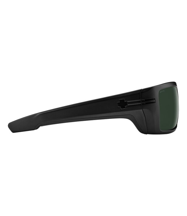 SPY REBAR ANSI MATTE BLACK SUNGLASSES w/HAPPY GREY GREEN