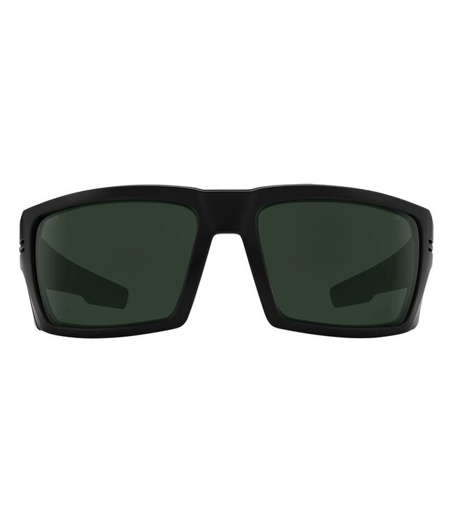 SPY REBAR ANSI MATTE BLACK SUNGLASSES w/HAPPY GREY GREEN