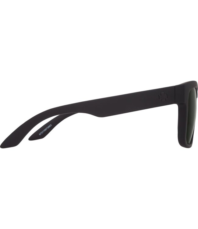 SPY DISCORD SOFT MATTE BLACK SUNGLASSES w/ HAPPY GREY GREEN
