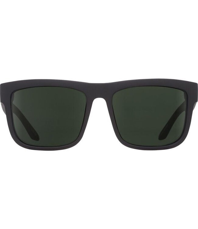 SPY DISCORD SOFT MATTE BLACK SUNGLASSES w/ HAPPY GREY GREEN