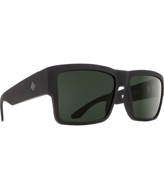SPY SPY CYRUS SOFT MATTE BLACK SUNGLASSES w/ HD PLUS GREY GREEN POLAR