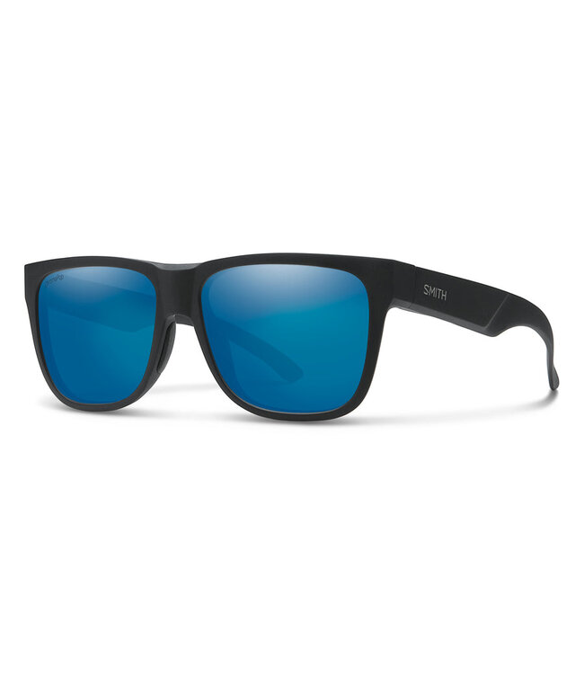 SMITH LOWDOWN 2 MATTE BLACK SUNGLASSES w/ CHROMAPOP POLAR BLUE MIRROR