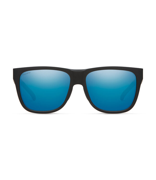 SMITH LOWDOWN 2 MATTE BLACK SUNGLASSES w/ CHROMAPOP POLAR BLUE MIRROR