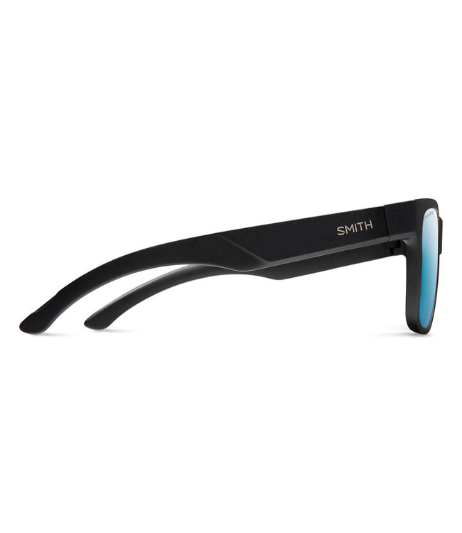 SMITH LOWDOWN 2 MATTE BLACK SUNGLASSES w/ CHROMAPOP POLAR BLUE MIRROR