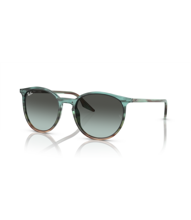 RAY-BAN RB2204 SUNGLASSES STRIPED BLUE GREEN w/ BLUE VINTAGE