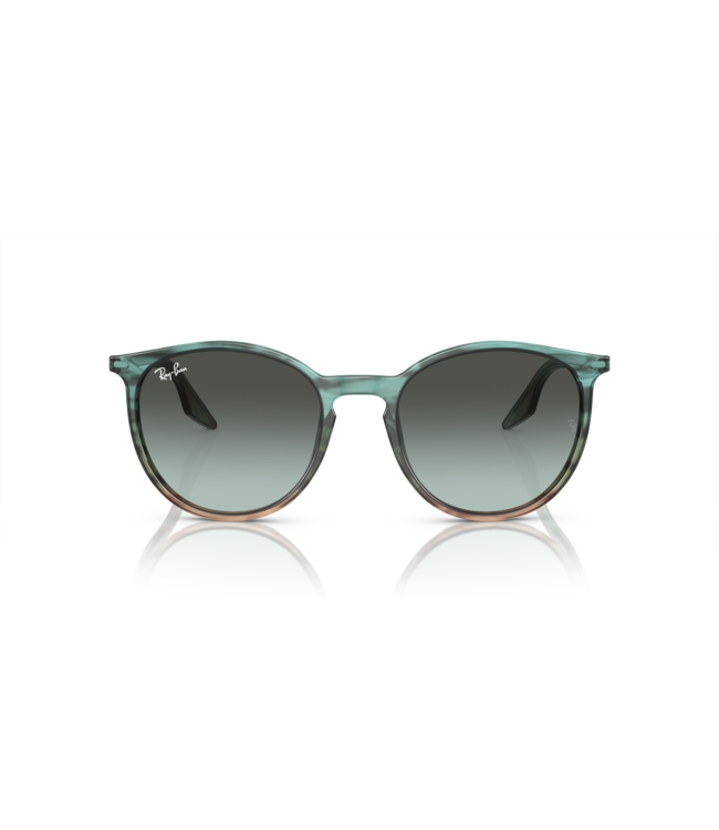 RAY-BAN RB2204 SUNGLASSES STRIPED BLUE GREEN w/ BLUE VINTAGE