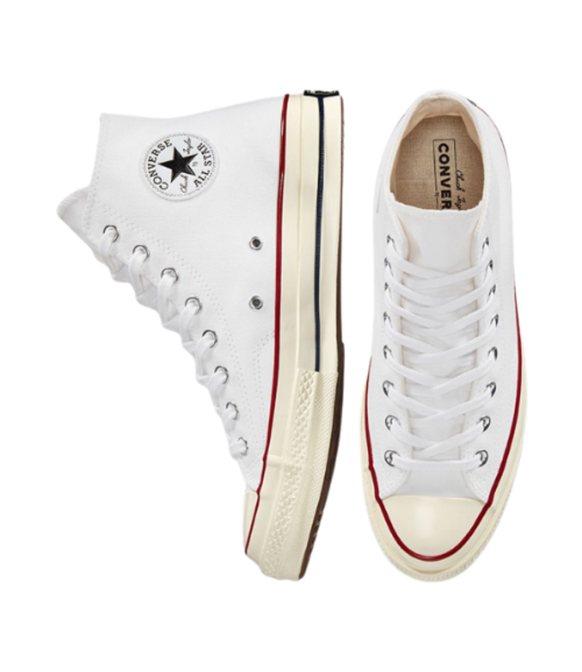 CONVERSE WOMENS CHUCK 70 HI SHOE WHITE/WHITE/EGRET
