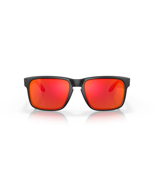 OAKLEY HOLBROOK MATTE BLACK SUNGLASSES w/PRIZM RUBY