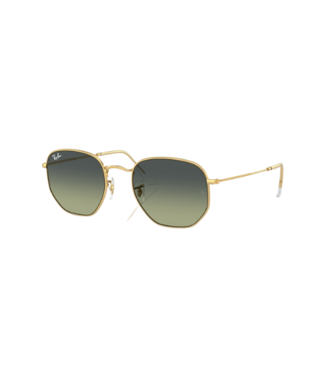 RAY BAN RAY-BAN HEXAGONAL SUNGLASSES GOLD w/ GREEN VINTAGE
