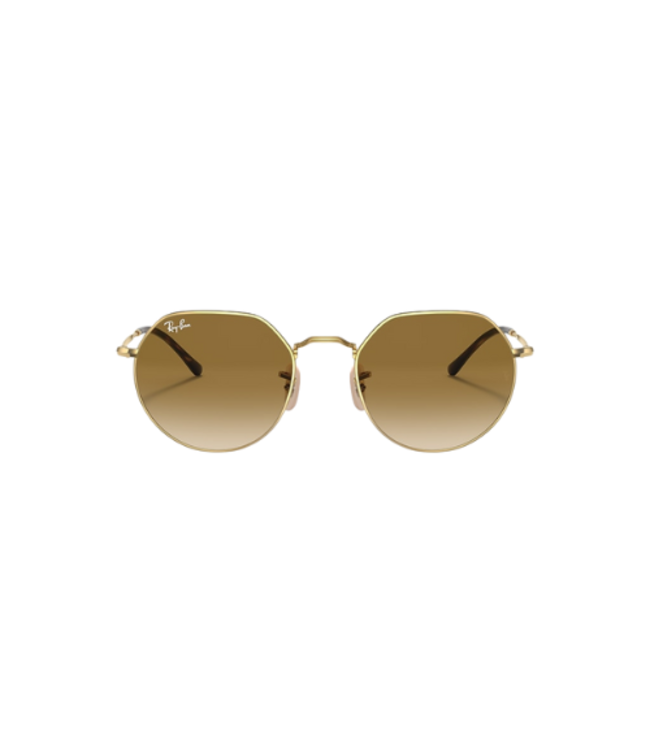 RAY-BAN JACK SUNGLASSES GOLD w/ CLEAR GRADIENT BROWN