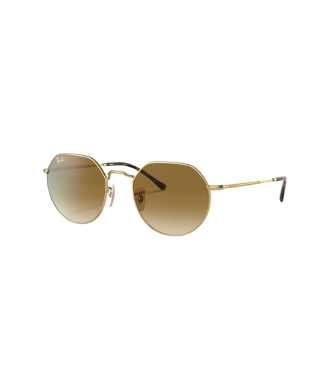 RAY-BAN JACK SUNGLASSES GOLD w/ CLEAR GRADIENT BROWN