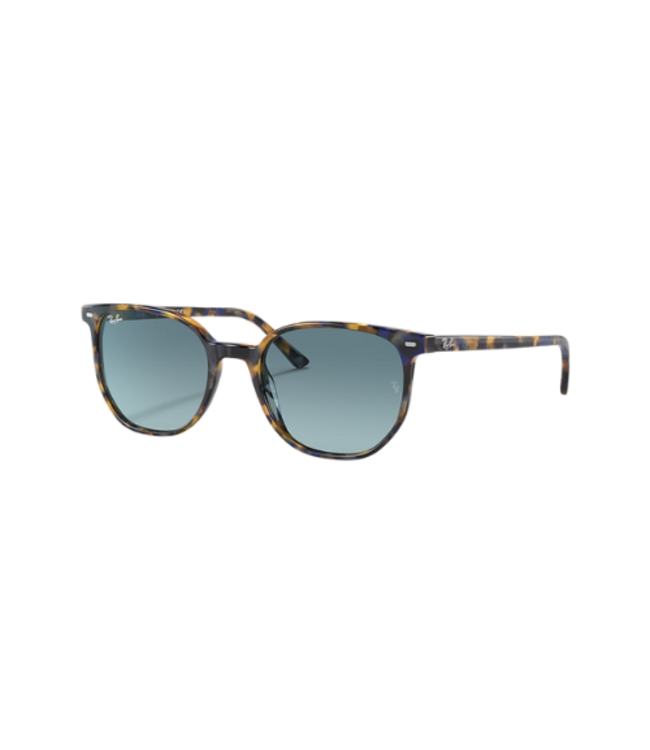 RAY-BAN ELLIOT SUNGLASSES YELLOW & BLUE HAVANA w/ BLUE GRADIENT