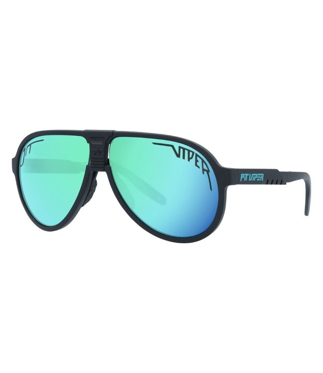 PIT VIPER THE JETHAWK SUNGLASSES THE EXEC w/ POLARIZED BLUE/GREEN