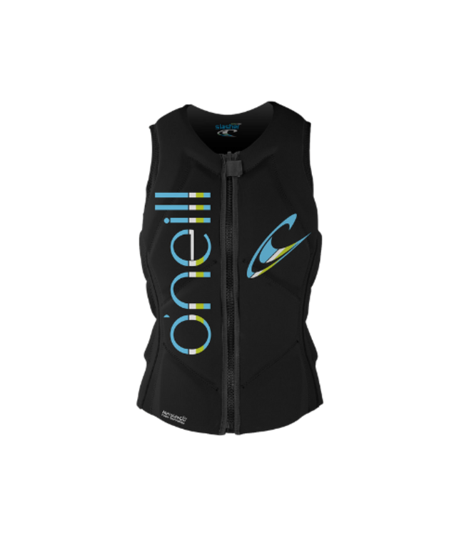 O'NEILL WOMENS SLASHER FULL-ZIP COMP VEST BLK/BLK 2024