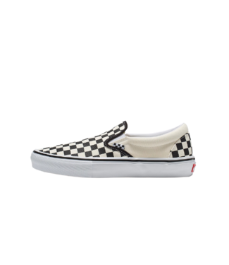 VANS VANS MENS SKATE SLIP-ON SHOES CHECKERBOARD BLACK/OFF WHITE