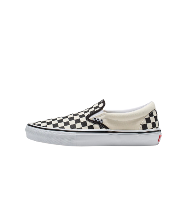 VANS MENS SKATE SLIP-ON SHOES CHECKERBOARD BLACK/OFF WHITE