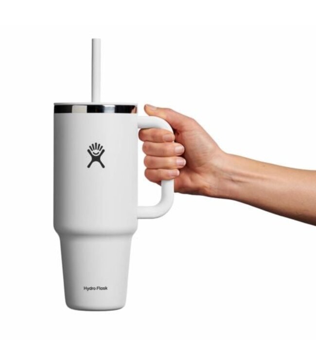 HYDRO FLASK 40OZ ALL ROUND TRAVEL TUMBLER WHITE