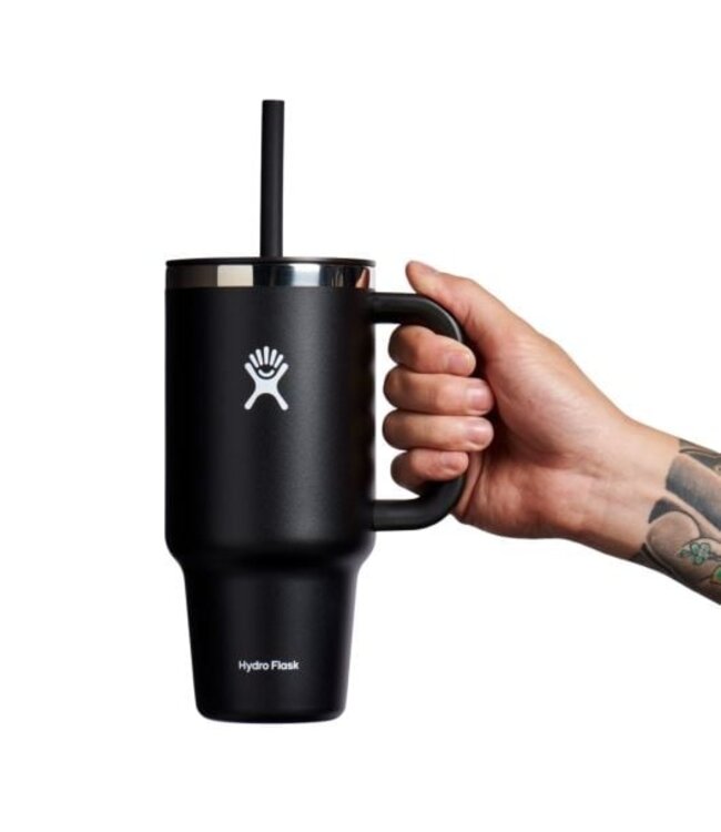 HYDRO FLASK 32OZ ALL ROUND TRAVEL TUMBLER BLACK