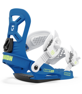 UNION BINDING COMPANY UNION YOUTH CADET MINI SNOWBOARD BINDINGS BLUE 2025