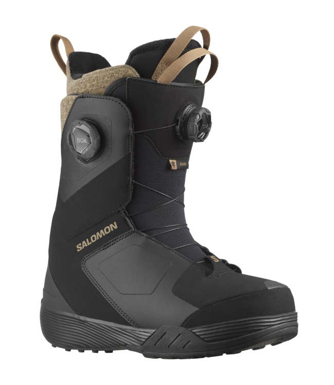 SALOMON WOMENS KIANA DUAL BOA SNOWBOARD BOOTS BLACK/BLACK/SEPIA TINT 2025