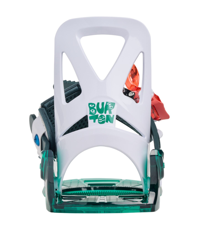 BURTON KIDS MINI GROM SNOWBOARD BINDINGS GREEN/MULTI 2026