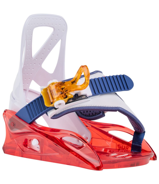 BURTON KIDS GROM DISC SNOWBOARD BINDINGS RED/MULTI 2026