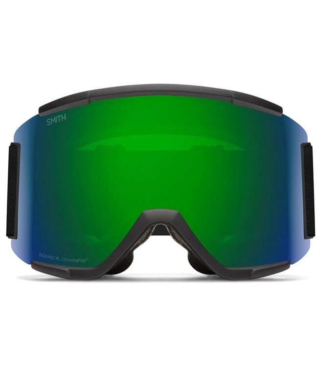 SMITH SQUAD XL GOGGLE BLACK W/ CHROMAPOP EVERYDAY GREEN MIRROR + CHROMAPOP STORM ROSE FLASH 2026