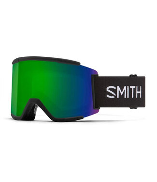 SMITH SMITH SQUAD XL GOGGLE BLACK W/ CHROMAPOP EVERYDAY GREEN MIRROR + CHROMAPOP STORM ROSE FLASH 2025
