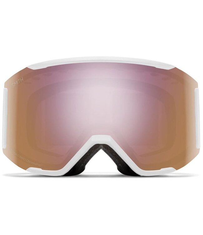 SMITH SQUAD MAG GOGGLE WHITE VAPOR W/ CHROMAPOP EVERYDAY ROSE GOLD MIRROR + CHROMAPOP STORM ROSE FLASH 2026