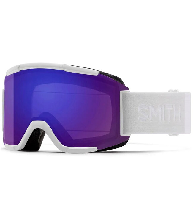 SMITH SQUAD GOGGLE WHITE VAPOR W/ CHROMAPOP EVERYDAY VIOLET MIRROR + CLEAR 2025
