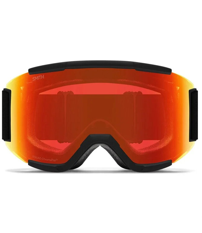SMITH SQUAD GOGGLE BLACK W/ CHROMAPOP EVERYDAY RED MIRROR + YELLOW 2026