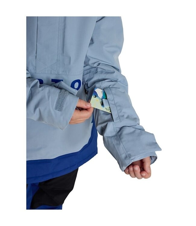 BURTON KIDS FROSTNER 2L ANORAK DUSTY BLUE/TWILIGHT BLUE 2025