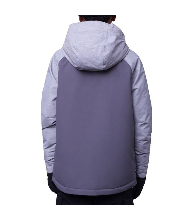 686 BOYS GEO INSULATED JACKET WHITE HEATHER COLORBLOCK 2025