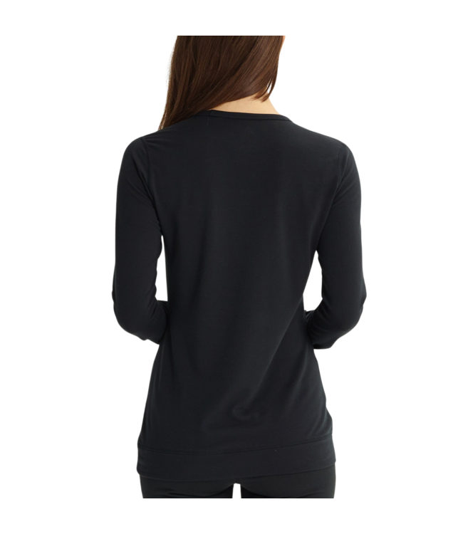 BURTON WOMENS MIDWEIGHT BASE LAYER CREWNECK TRUE BLACK 2026
