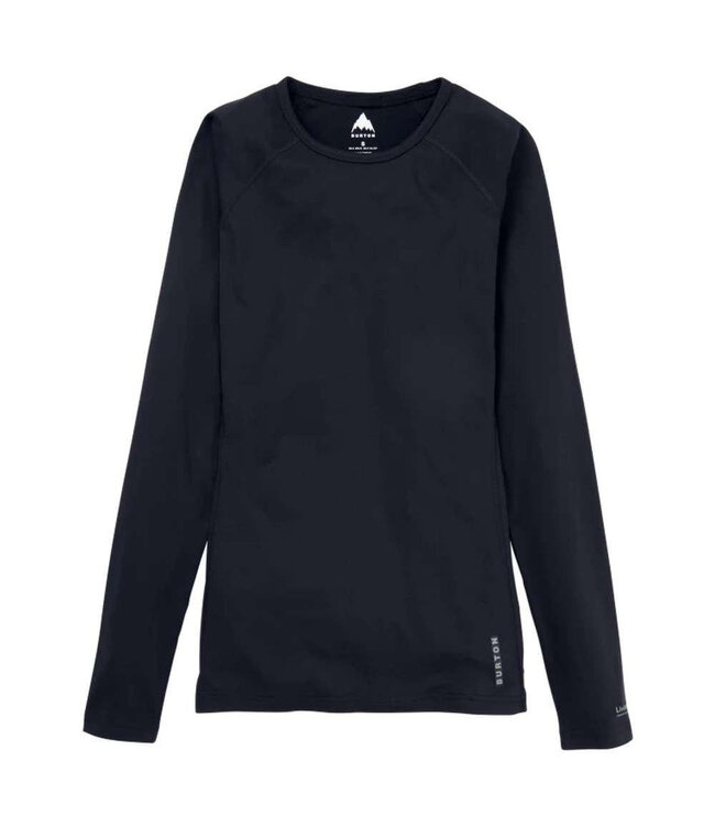 BURTON WOMENS LIGHTWEIGHT X BASE LAYER CREWNECK TRUE BLACK 2026