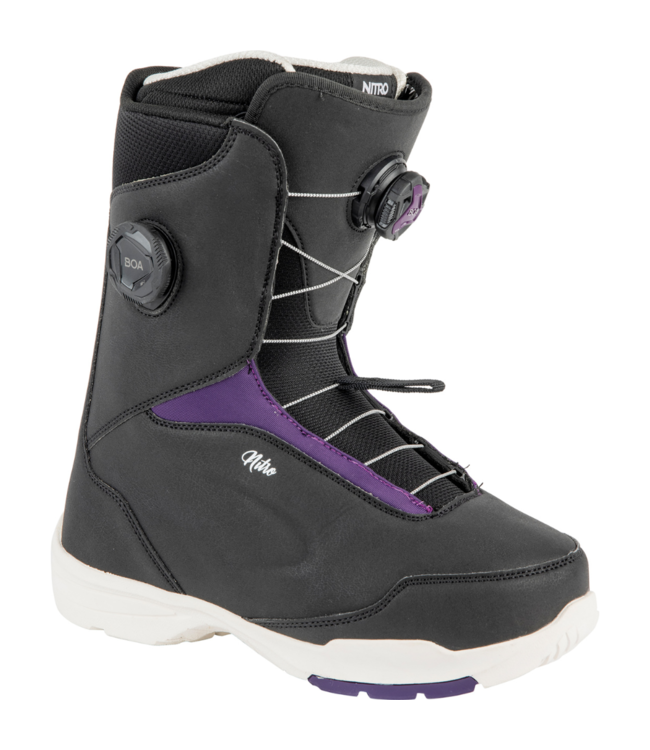 NITRO WOMENS SCALA BOA SNOWBOARD BOOTS BLACK/PURPLE 2025