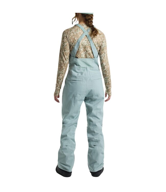 BURTON WOMENS RESERVE STRETCH BIB PANTS PETROL GREEN 2025
